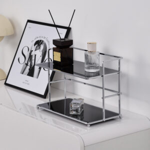 Cream Color Metal Desktop Rack | For Mugs, Water Cups, Cosmetics & Bathroom Toothbrushes