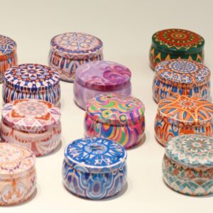 Mini Tin Containers | Ideal for Baked Cookies, Rosy Roselle Flower Tea, Candles & Wedding Candy | Durable Tinplate & Maikou Iron Jars