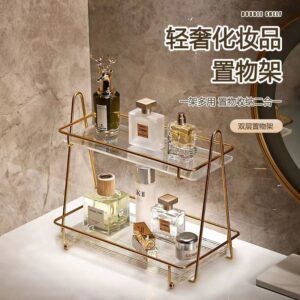 Luxury Bathroom Storage Rack | Vanity Organizer for Toiletries, Cosmetics & Countertop Use