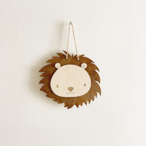 INS - Style Nordic Lion Wall Hanging for Kids' Room | Cartoon Wall Decor for Home | Adorable Photo Prop for Babies