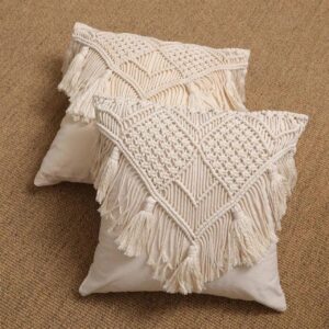Cross border sofa pillow cushion cover, living room cotton thread cotton rope hand woven tassel INS Bohemian pillowcase