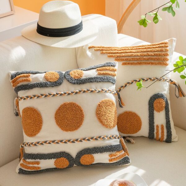 Nordic INS Bohemian Tufted Cushion Cover | Removable &