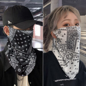 Ice Silk Sun Protection Mask for Men and Women | Summer UV - Blocking Neck Gaiter with Ear Loops | Ideal for Cycling & Outdoor Activities