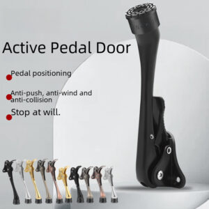 Bedroom wooden door, free stop, American style horseshoe door, blocking door, household door, rubber anti-collision movable foot pedal door top